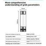 Hydrogen-Rich Water Separator Manufacturer - 460ml Mini Smart Transparent Eco-friendly Glass Travel Mug LED Digital