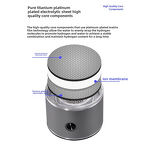 Hydrogen Water Bottle Manufacturer - Platinum Double-Layer Glass Electrolytic Ion Film Anti-Scalding Smart Modern Design