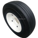Solid Tire Manufacturer - 4.00-8 White with Split Wheel Rims 3.75-8 5 Bolt Holes