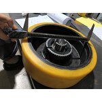 Solid Polyurethane Drive Wheel Manufacturer - Linde 360x140-90mm for Reach Truck R14 R16 R20 R25