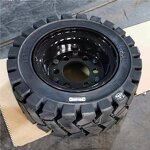 Solid Forklift Tire Manufacturer - 16x6-8 Flat Proof Black or White with Rims