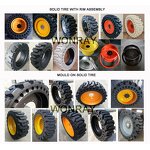 Skid Steer Loader Tires Manufacturer - 10x16.5 Solid Rubber No Marking