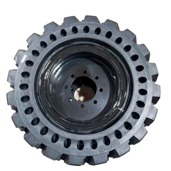 Skid Steer Solid Tyre Manufacturer - 10x16.5 and 12x16.5 with Rim for Hotels