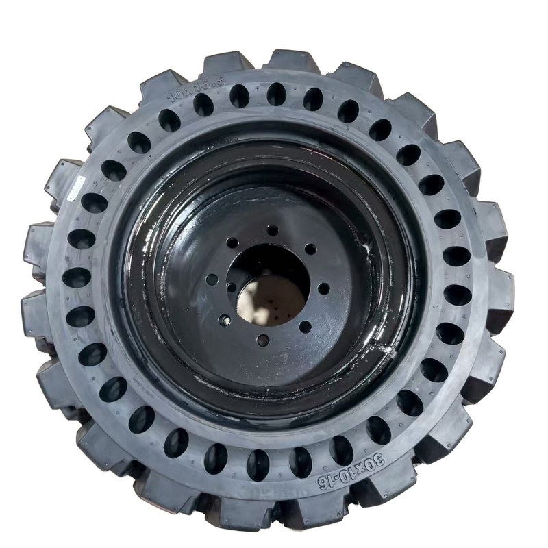Skid Steer Solid Tyre Manufacturer - 10x16.5 and 12x16.5 with Rim for Hotels