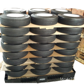 Airport GSE Luggage Trailer Manufacturer - 4.00-8 Solid Tire with Twin-disk 5-studs Rim