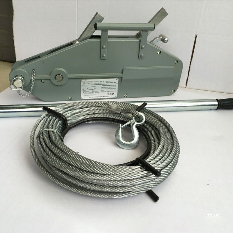 Hand Winch Manufacturer - 5400kg Ratchet Cable Puller with Galvanized Wire Rope