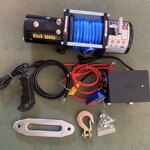Electric Winch Hoist Manufacturer - 24V with Clutch 12V 2000lb to 12000lbs Synthetic Rope