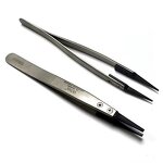 Anti-static Tweezers Manufacturer - Stainless Steel with Interchangeable Plastic Head for Cleanroom