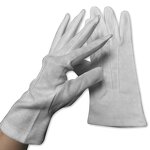 Cotton Gloves Manufacturer - High Quality Wrist Button Adjustable Safety White