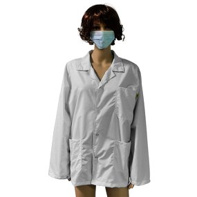 ESD Anti-static Clean Room Coats Manufacturer - Special Designs Accepted Long Sleeve Polyester Cotton 4mm Grid
