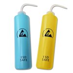 ESD Antistatic Wash Bottle Manufacturer - Curved Mouth Plastic Squeeze Alcohol Dispenser for ESD Area