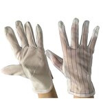 Antistatic ESD PVC Dotted Gloves Manufacturer - Electrical Inspection Non-Slip White Color