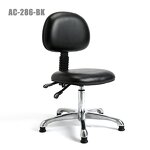 ESD PU Leather Chair Manufacturer - Competitive Price Foot Ring Round Steel for Lab