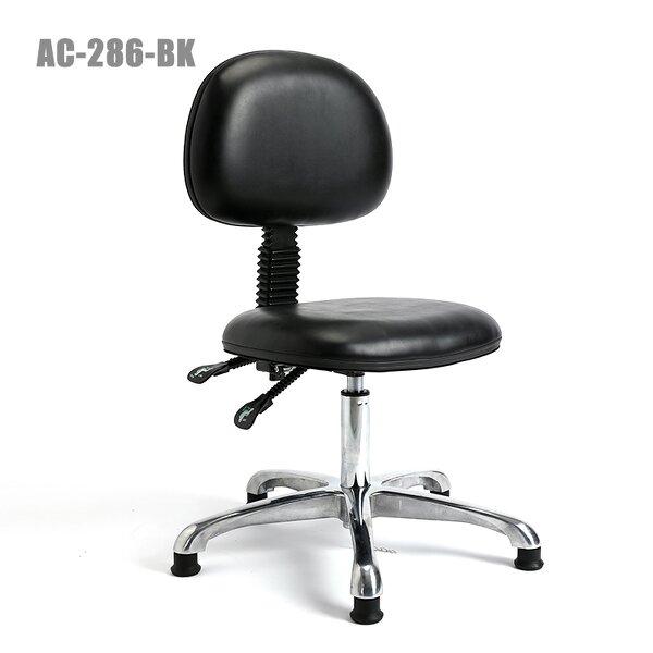 ESD PU Leather Chair Manufacturer - Competitive Price Foot Ring Round Steel for Lab
