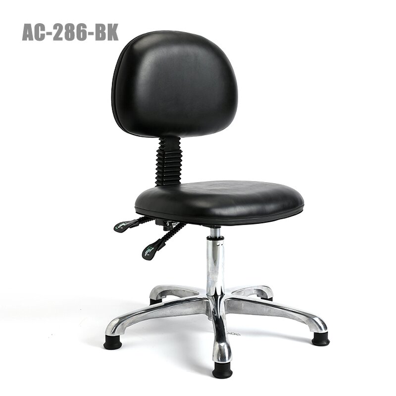 ESD PU Leather Chair Manufacturer - Competitive Price Foot Ring Round Steel for Lab