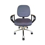 ESD Office Fabric Chair Manufacturer - Adjustable Height Backrest Safety Stool with Armrest