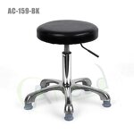 ESD Stool Chair Manufacturer - Black/Blue Comfortable Thickened PU Leather Round