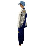 Antistatic Coat Manufacturer - Blue with Long Pants Cleanroom Suit Polyester Cotton