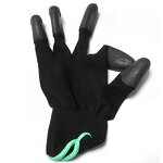 Work Protection Glove Manufacturer - Industry Fingertip Black PU Coated
