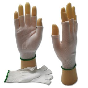 Cleanroom Liner Gloves Manufacturer - Reusable Fingerless Half-Finger Polyester