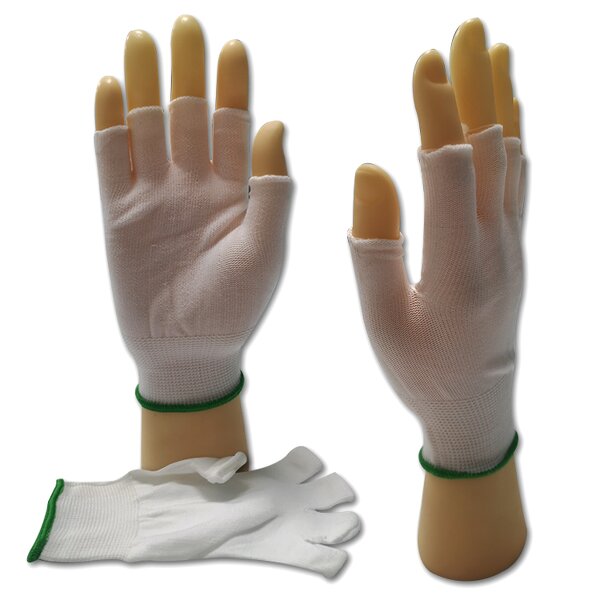 Cleanroom Liner Gloves Manufacturer - Reusable Fingerless Half-Finger Polyester