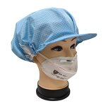 ESD Cleanroom Cap Manufacturer - 5mm Stripe Conductive Polyester