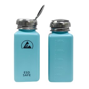 ESD Alcohol Bottle Manufacturer - Chemical Plastic Solvent Dispenser for Cleanroom