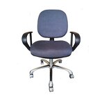 ESD Office Fabric Chair Manufacturer - Adjustable Height Backrest Safety Stool with Armrest