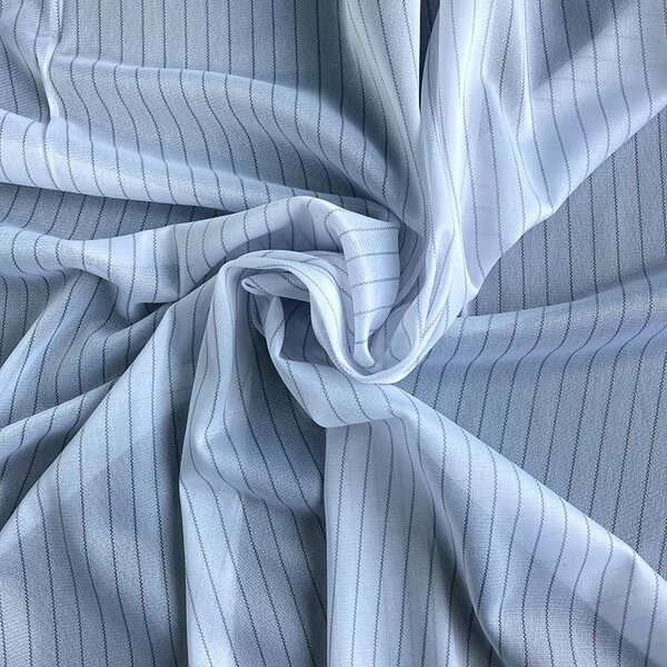 ESD Cleanroom Gloves Fabric Manufacturer - 10mm Stripe Conductive Carbon Antistatic