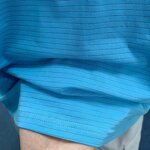 ESD Cotton T-Shirt Manufacturer - Antistatic Round Neckline Short Sleeve Stripe Pattern