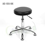 ESD Stool Chair Manufacturer - Black/Blue Comfortable Thickened PU Leather Round