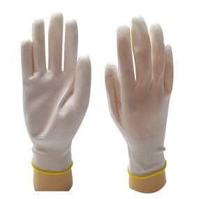 PU Safety Glove Manufacturer - High Quality White PU Palm Coated for Assembly Electronics