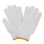 Safety Working Gloves Manufacturer - White Color PVC Dotted Durable Nylon for Industrial