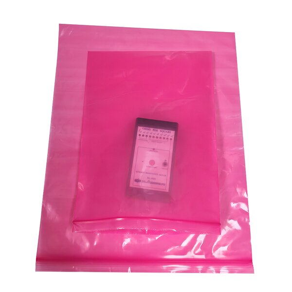 ESD Pink PE Bag Manufacturer - PE/NY/AL/PET Customize Size Large Static Antistatic Zipper