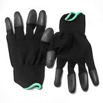 Work Protection Glove Manufacturer - Industry Fingertip Black PU Coated