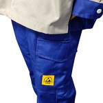 Antistatic Coat Manufacturer - Blue with Long Pants Cleanroom Suit Polyester Cotton