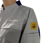 ESD Lab Coat Manufacturer - Grid Yarn Stand-Collar for EPA Environment