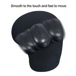 ESD Desk Silicone Wrist Rest Manufacturer - Smooth Antistatic Black Mouse Pad