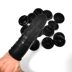 ESD Finger Cot Manufacturer - Black Fingertip Anti-slip Lint Free 100% Latex