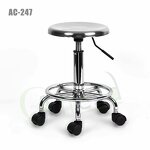 ESD Laboratory Chair Stool Manufacturer - Adjustable Round Stainless Steel