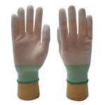 Work Gloves Manufacturer - High Quality White Polyester PU Fingertip Coated for Industry