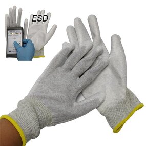 Anti Static PU Gloves Manufacturer - CE Mark Palm Fit for Assembly Lines