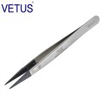Anti-static Tweezers Manufacturer - Stainless Steel with Interchangeable Plastic Head for Cleanroom