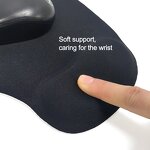 ESD Desk Silicone Wrist Rest Manufacturer - Smooth Antistatic Black Mouse Pad