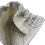 Antistatic PU Dust Boots Manufacturer - White Gird ESD Fabric Short Boots for Cleanroom