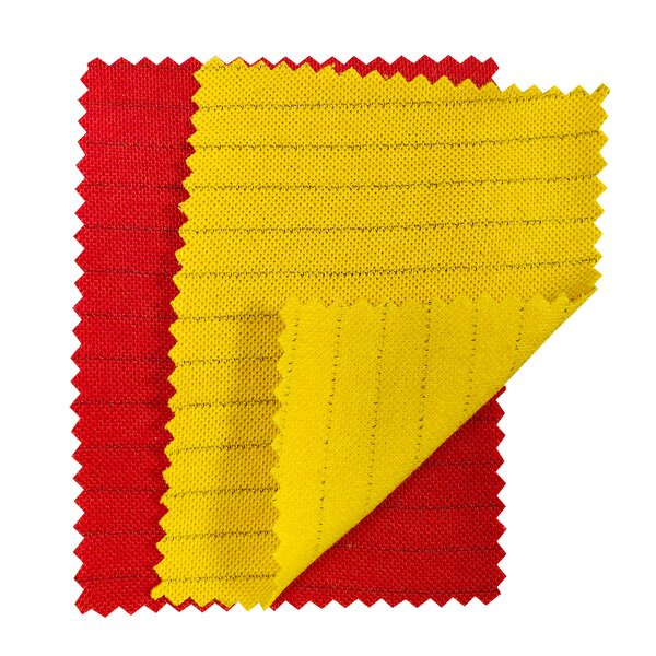 ESD Antistatic Fabric Manufacturer - RED YELLOW 260GSM CVC Knitted for ESD POLO Shirt