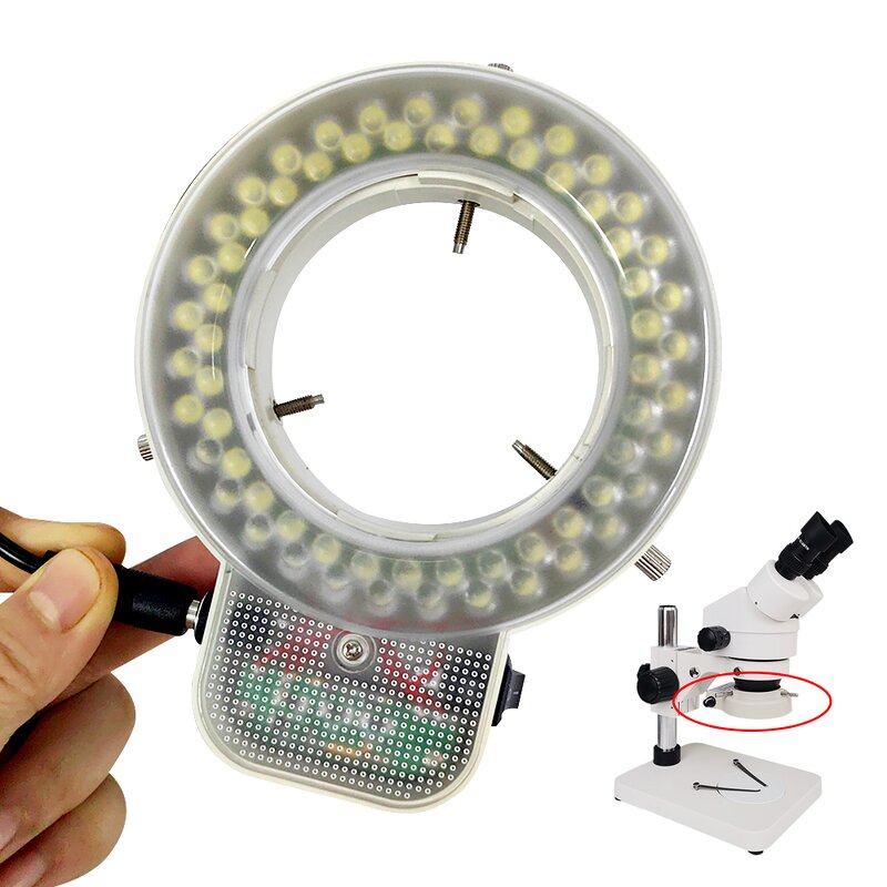 Microscope Light Source Manufacturer - 64T LED Ring Light Adjustable Illumination Lamp