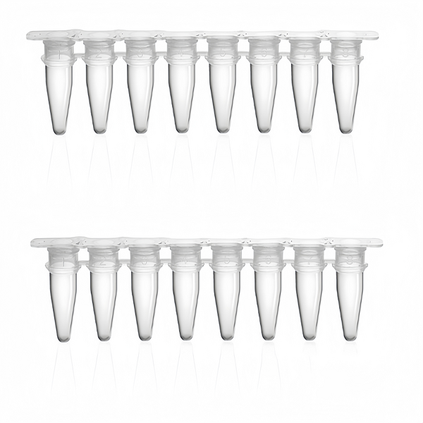 PCR Tubes Manufacturer - Factory Price 0.2Ml with Flat Caps DNase Free 8 Strip