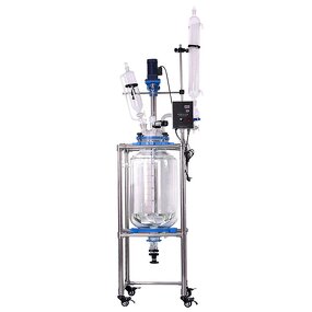 Double Jacketed Glass Reactor Manufacturer - Automatic Double Layer Laboratory with Core Engine PLC