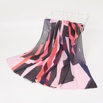 Ladies Shawl Manufacturer - Fashion Soft Printed Wrinkle Bubble Chiffon Muslim Headscarf 180x90cm